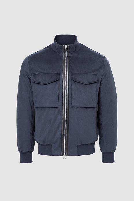 Куртка из алькантары, лимитированная коллекция, цвет Синий темный