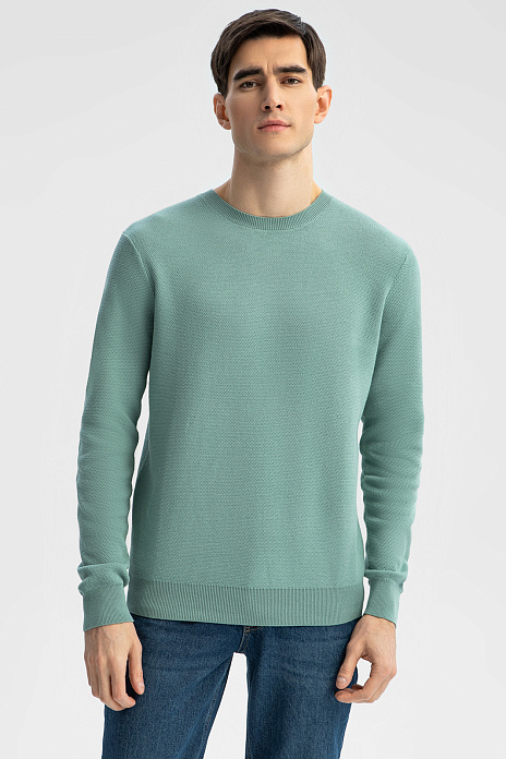 Джемпер из хлопка Пима, цвет Зеленый светлый