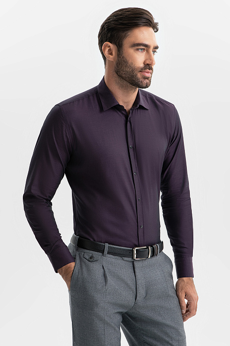 Сорочка из австрийской хлопковой ткани Getzner, цвет Бордовый