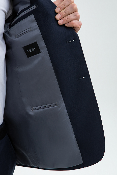 Пиджак из смесовой шерсти, цвет Синий темный