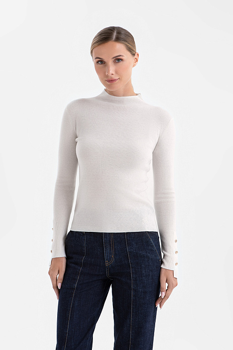 Водолазка из шерсти, цвет Бежевый светлый