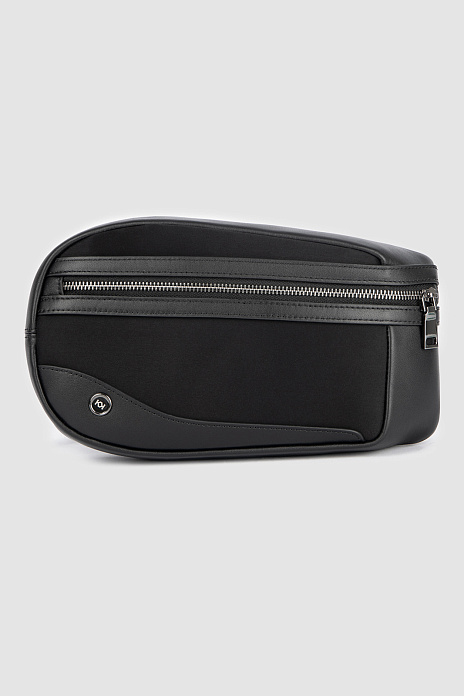 Поясная сумка из натуральной кожи, цвет Черный