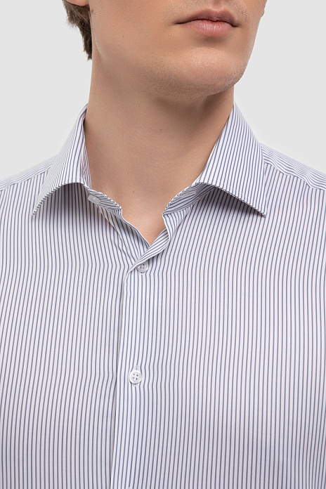 Сорочка из хлопка из итальянской ткани Monti с защитой от пятен, цвет Белый