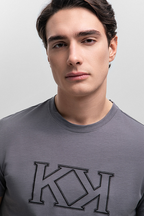 Футболка из хлопка, цвет Серый