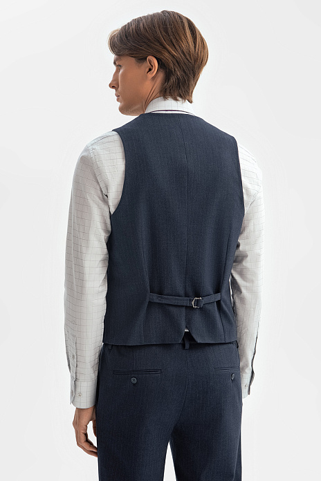 Жилет костюмный, синий цвет, цвет Синий темный