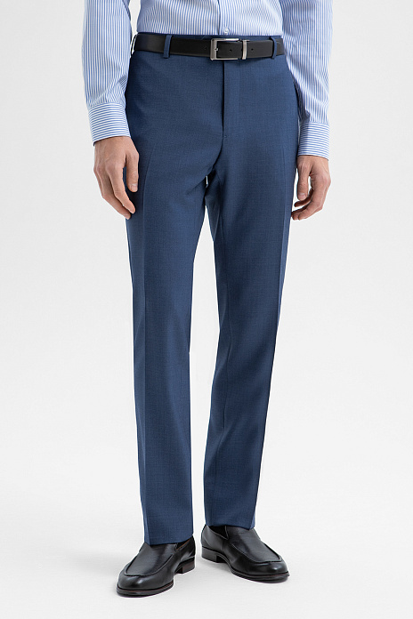 Брюки из шерсти с водоотталкивающей обработкой, цвет Синий