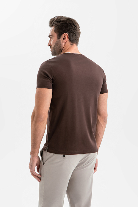 Футболка из мерсеризованного хлопка, цвет Коричневый