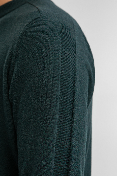 Джемпер из хлопка и кашемира, цвет Зеленый