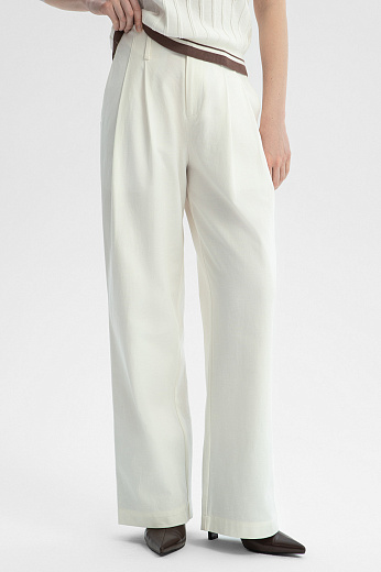 Брюки палаццо из тенсела и хлопка
