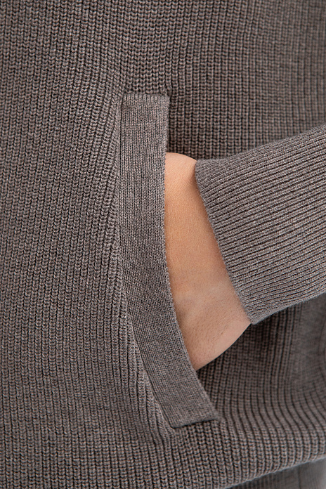 Кардиган из хлопка и кашемира, цвет Мокко