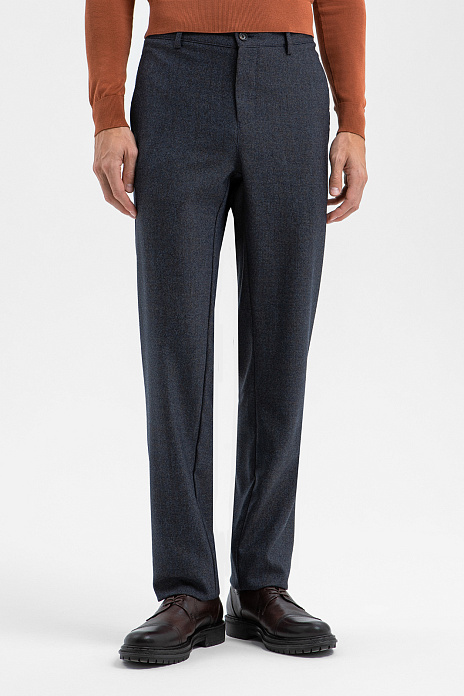 Брюки из шерсти, лимитированная коллекция, цвет Синий темный