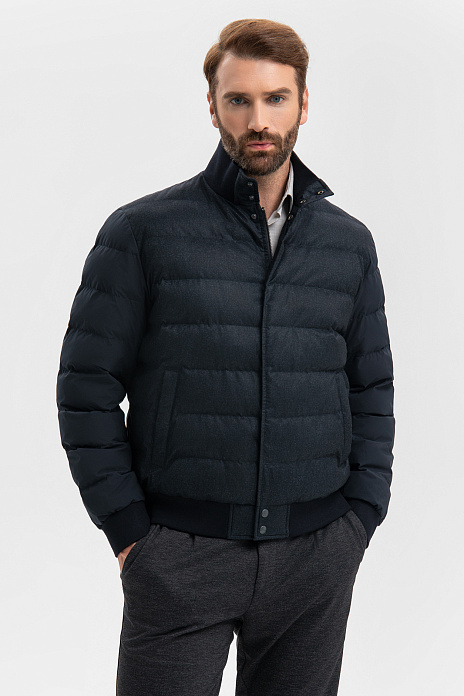 Куртка стеганая с водоотталкивающей обработкой, цвет Синий темный