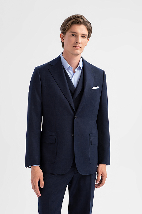 Костюм-тройка из шерсти и кашемира с водоотталкивающей обработкой, лимитированная коллекция, цвет 