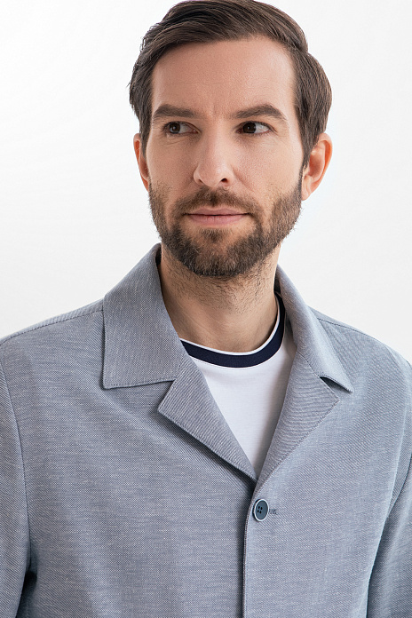 Пиджак из хлопка и льна, цвет Голубой