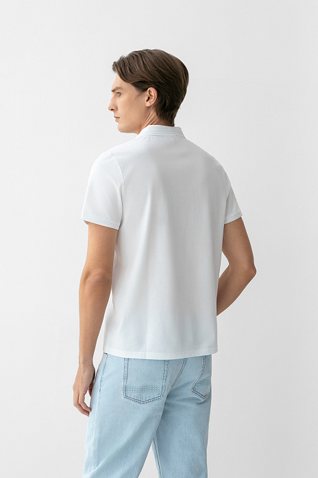 Поло из мерсеризованного хлопка, цвет Белый