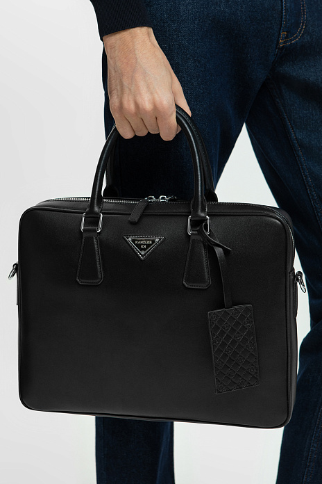 Портфель из натуральной кожи, цвет Черный