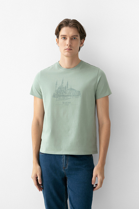 Футболка из хлопка, цвет Зеленый