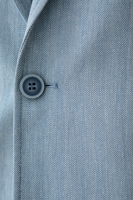 Пиджак из хлопка, льна и вискозы, цвет Голубой