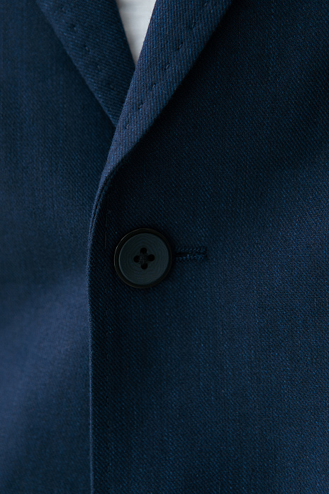 Пиджак изо льна, тенсела и хлопка, цвет Синий темный