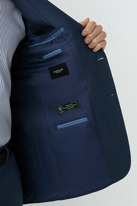 Пиджак из шерсти с водоотталкивающей обработкой, цвет Синий