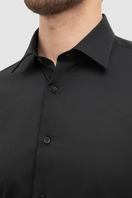 Сорочка из хлопка, устойчивая к сминанию, цвет Черный