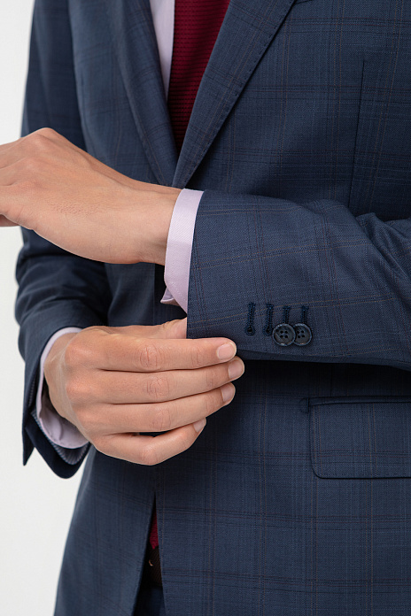 Пиджак из шерсти, устойчивой к сминанию, цвет Синий темный