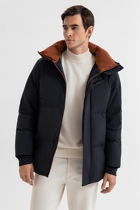 Пуховик с водоотталкивающей обработкой и внутренними подтяжками, цвет Графит