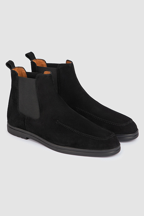 Челси из натуральной замши, цвет Черный