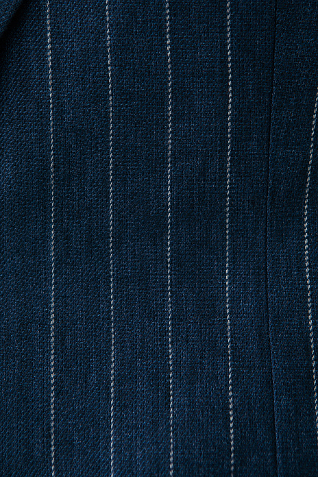 Пиджак изо льна в полоску, лимитированная коллекция, цвет Синий темный