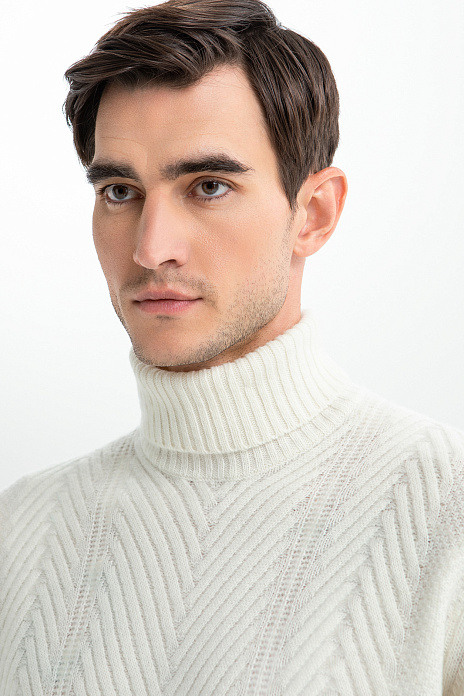 Свитер из шерсти и кашемира, цвет Бежевый светлый