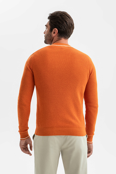 Джемпер из хлопка и кашемира, цвет Оранжевый