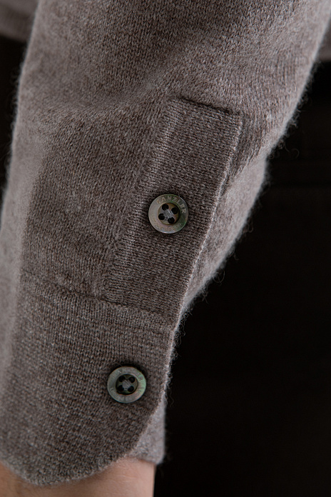 Джемпер поло из кашемира, лимитированная коллекция, цвет Мокко