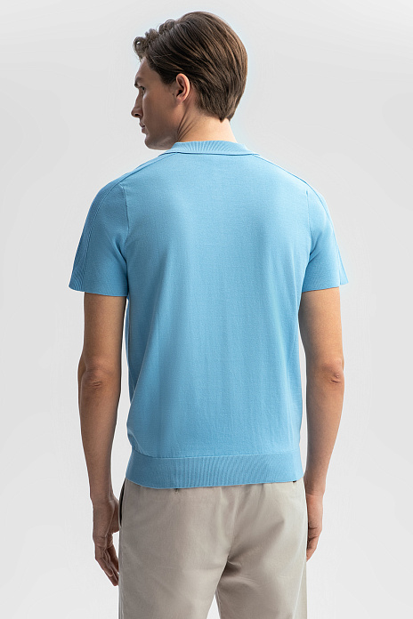 Поло из хлопка Пима, цвет Голубой светлый