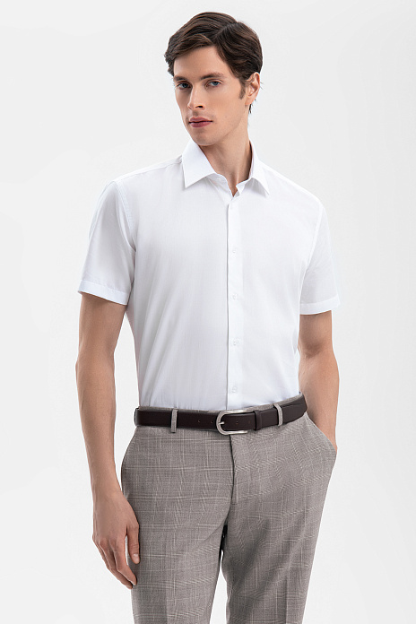 Сорочка с коротким рукавом из хлопка, цвет Белый