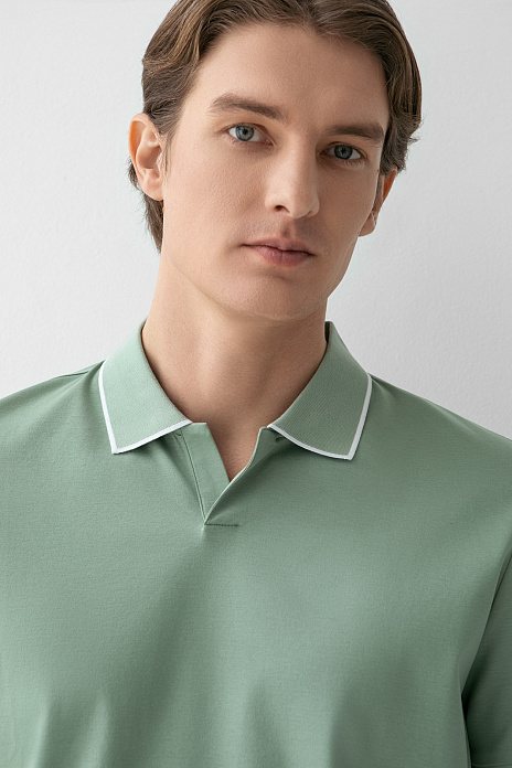 Поло из мерсеризованного хлопка, цвет Мятный