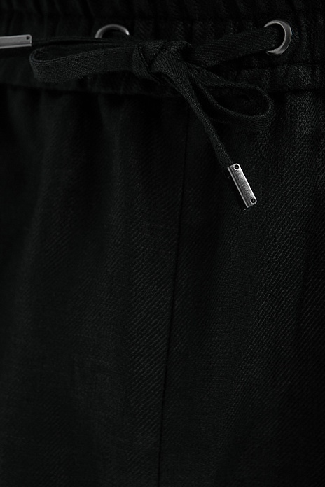 Шорты изо льна, цвет Черный